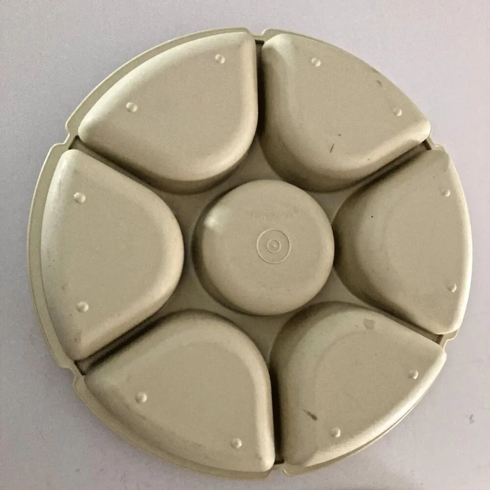 Vintage Tupperware Divided Party Tray is a large, round bowl with more than 5